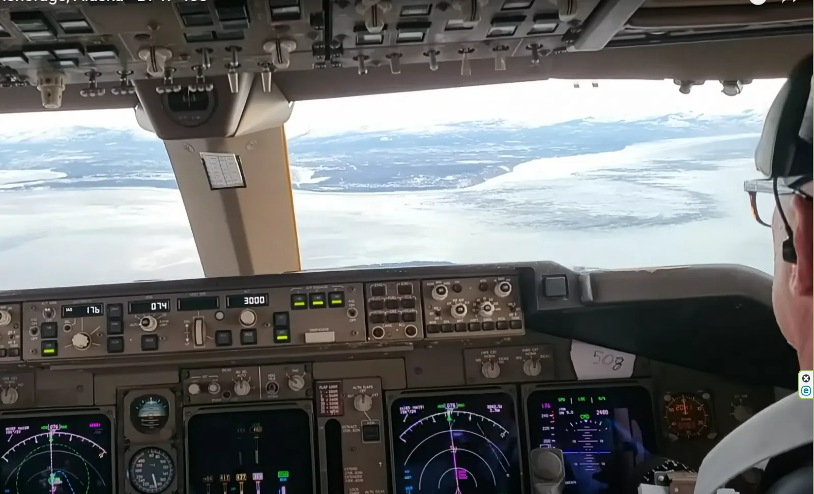 Rough Boeing 747 Ride Into Anchorage Alaska