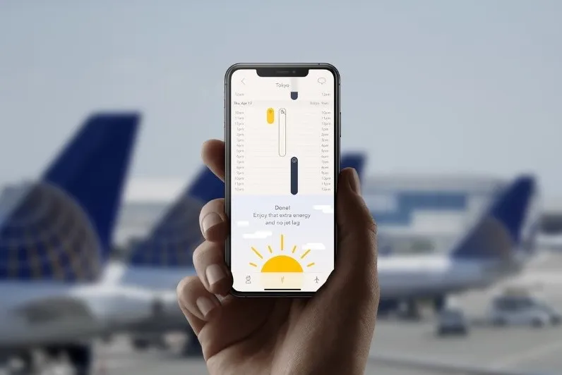 United partners with app to battle jetlag