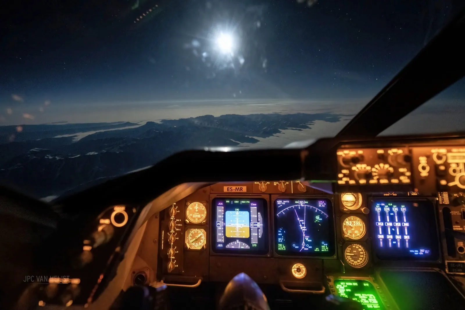 Magnificient Moon From A Boeing 747