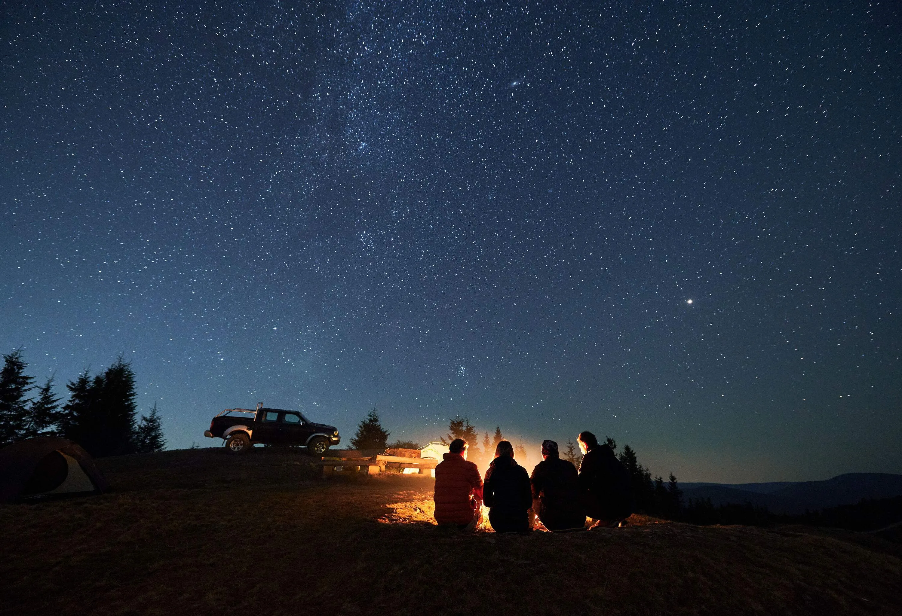 Where to look for a meteor shower.