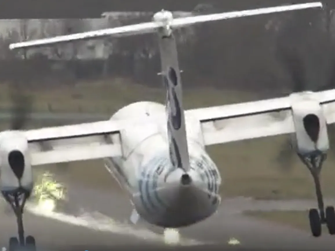 Spectacular landing and take-offs in high winds