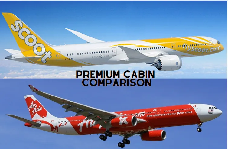 Low Cost Premium Cabins on AirAsia X and Scoot