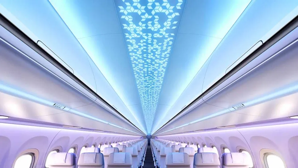 Airbus unveils slick 'Airspace' cabin for A320s.