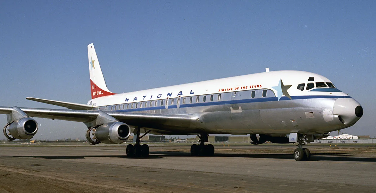 Dramatic images of the world's most rugged airliner - the DC-8