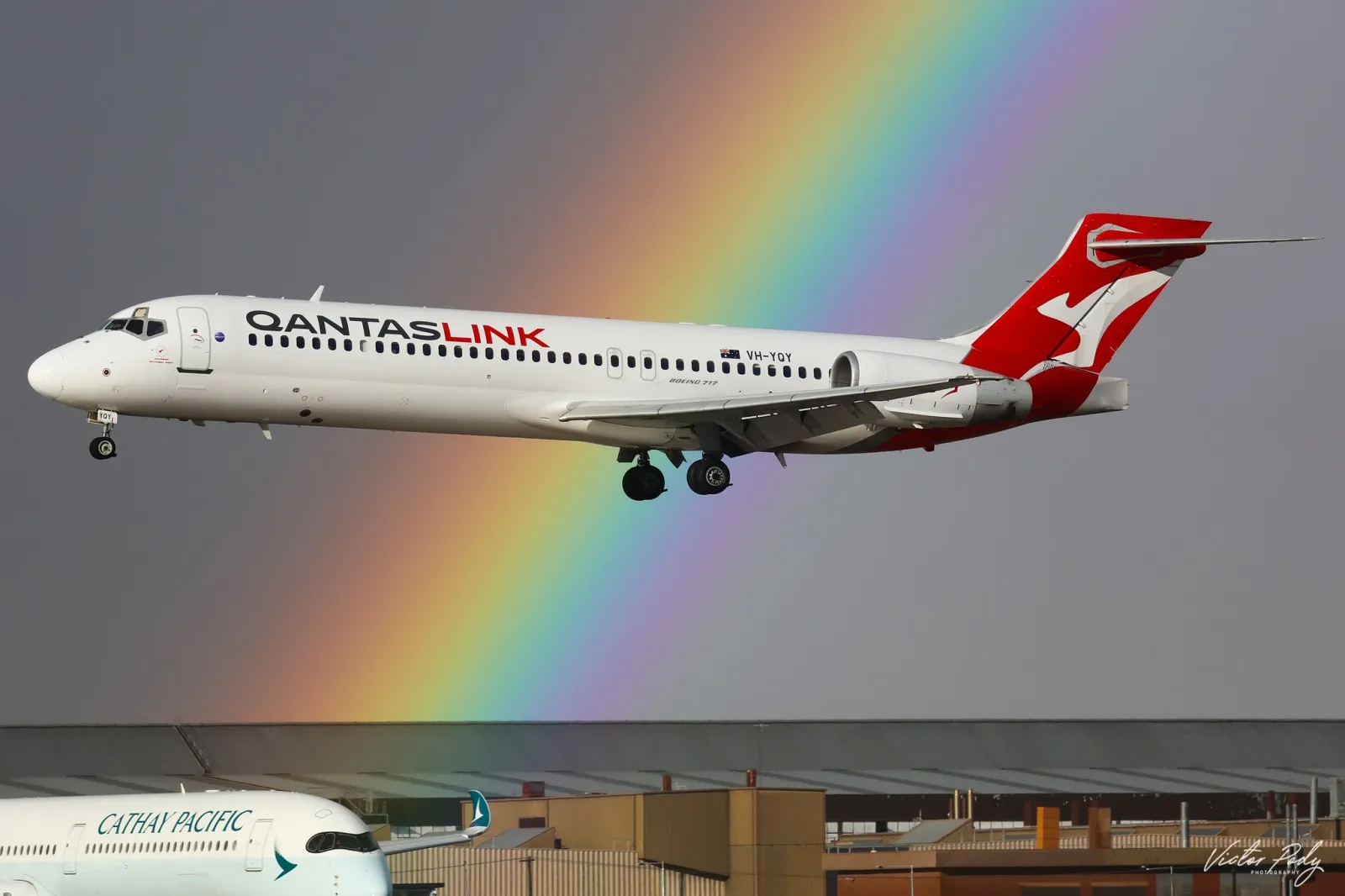 Stunning Aircraft Photos Framed By A Rainbow