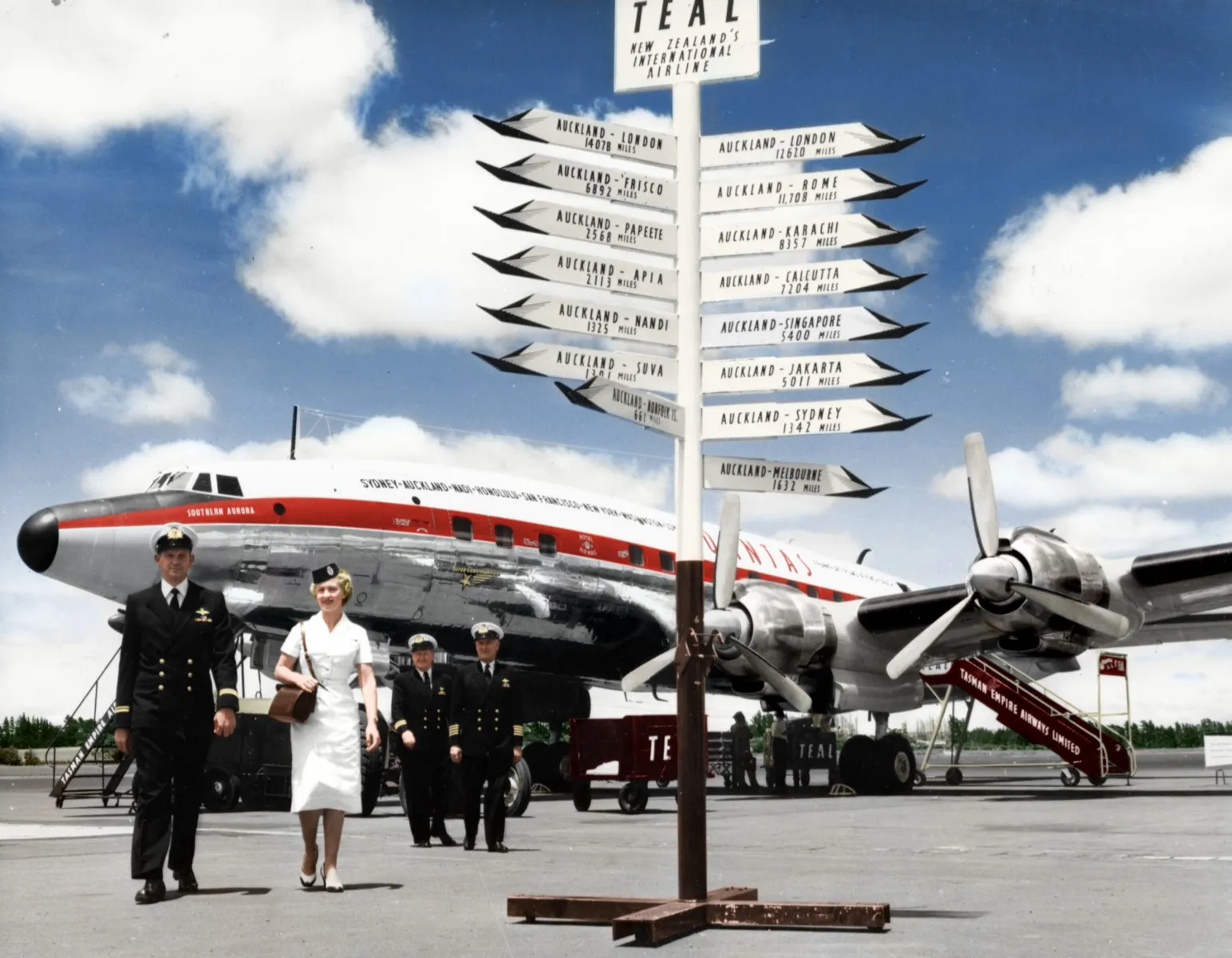 Historic Qantas photos brought to life with color