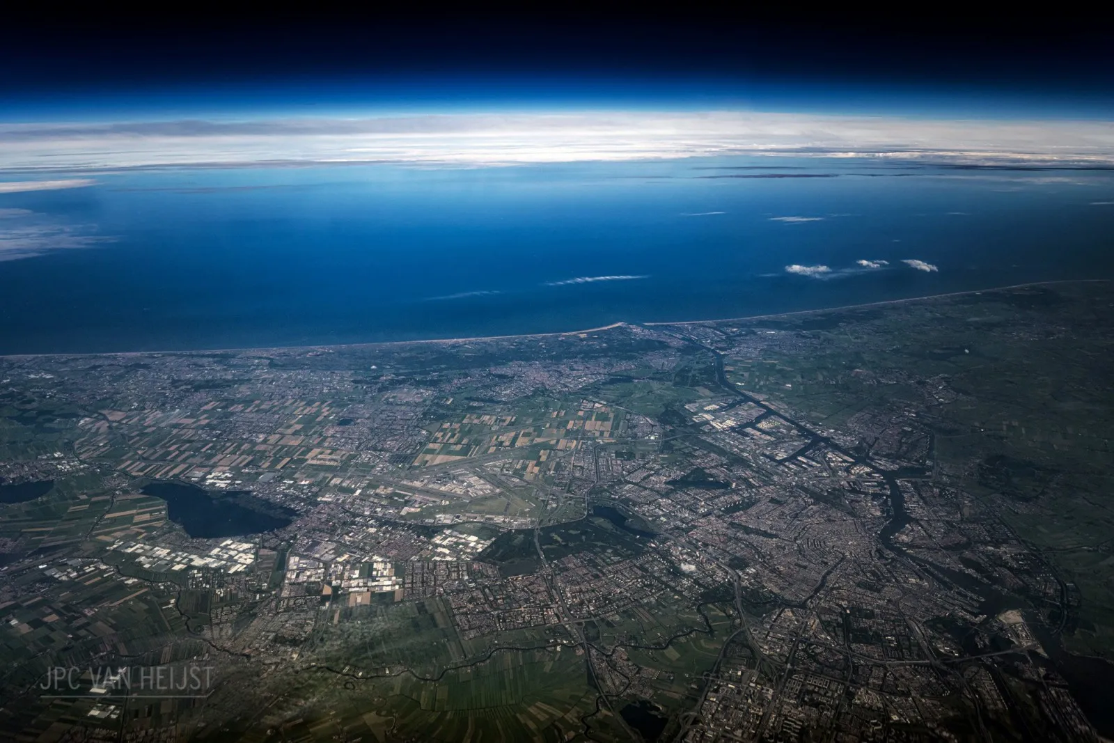 The Netherlands on a clear day from 37,000ft