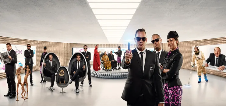 Air New Zealand turns to the 'Men in Black' to promote safety