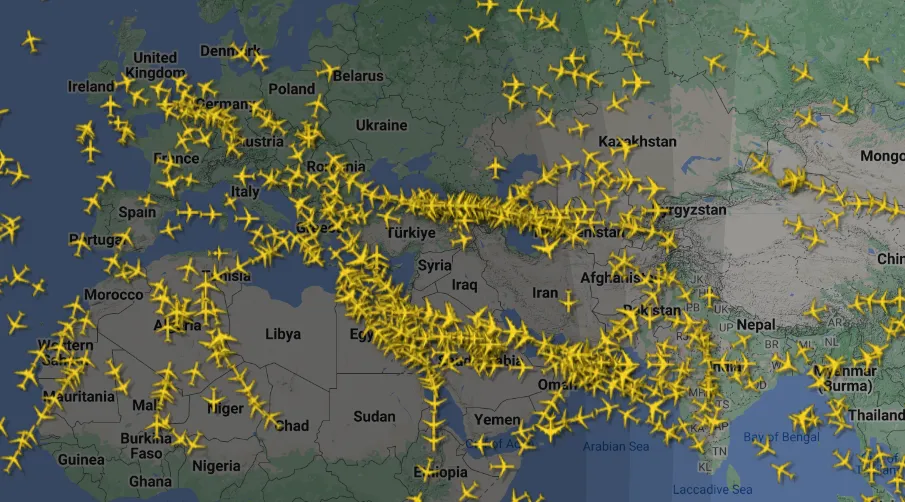 Major Delays Expected As Airlines Avoid Iraqi and Iranian Airspace