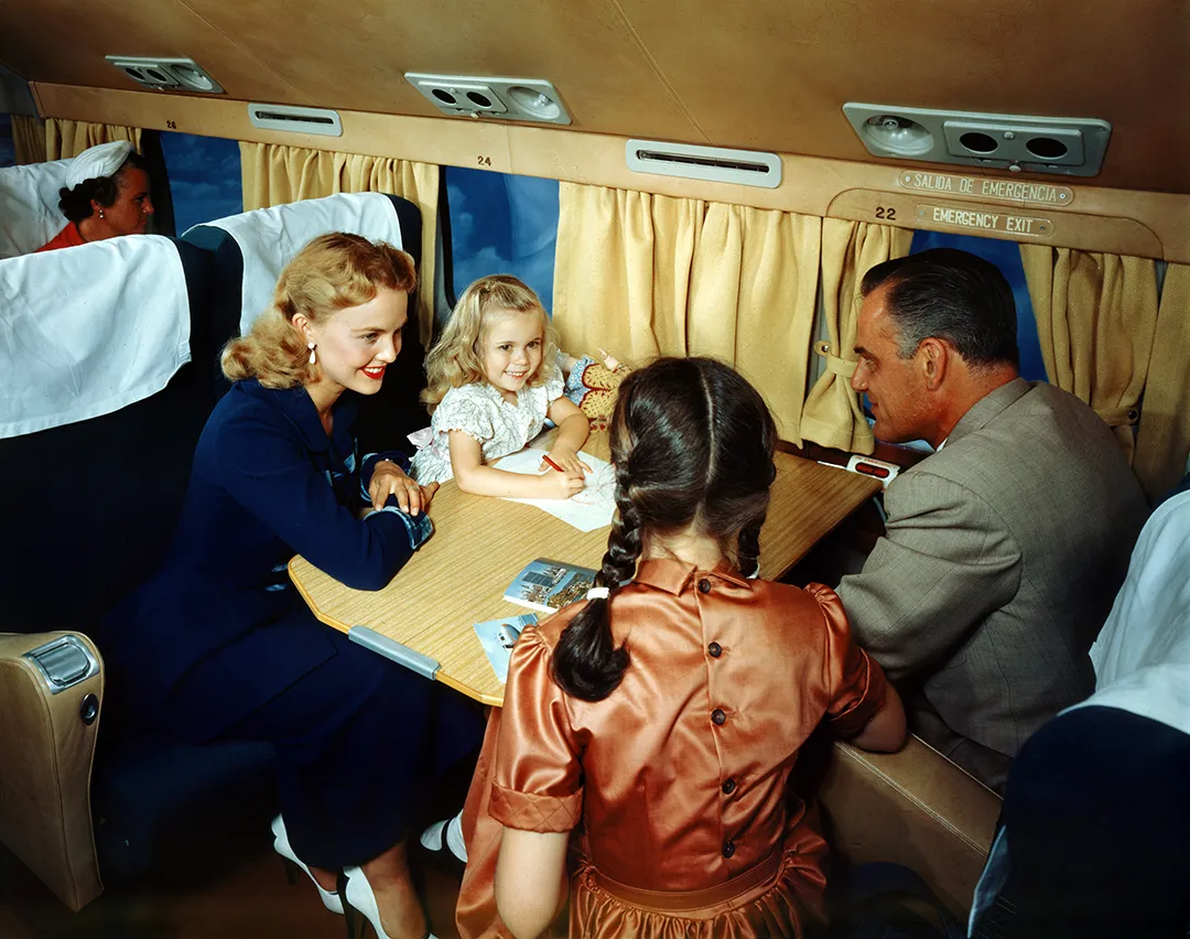 Superb video and pictures of travel in the 1950s by DC-6B