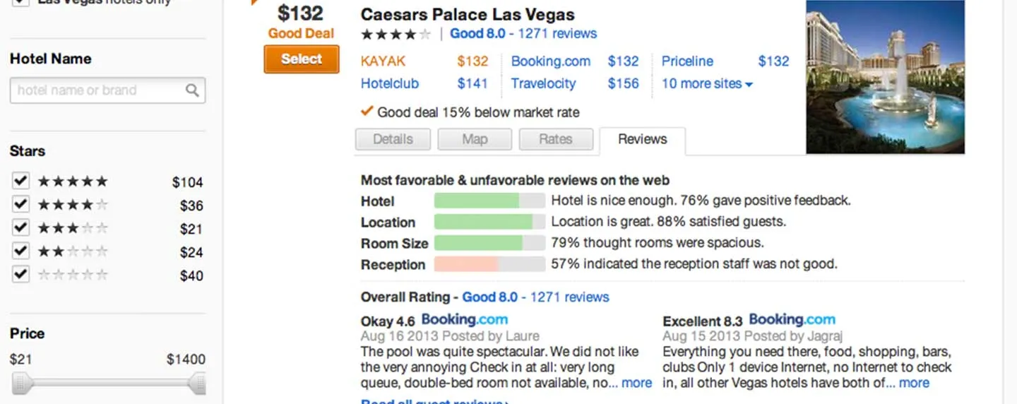 Aggregated, Hotel User Reviews and a Simpler Homepage