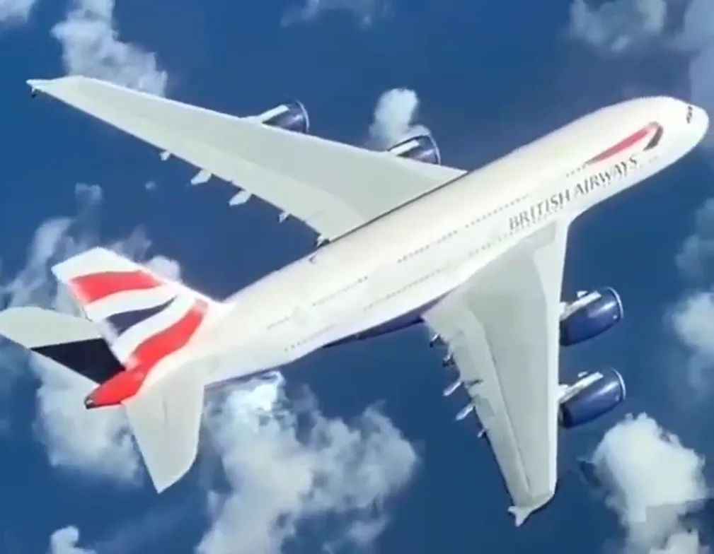 MAGNIFICENT VIDEO OF PASSING A BA A380 OVER THE ATLANTIC