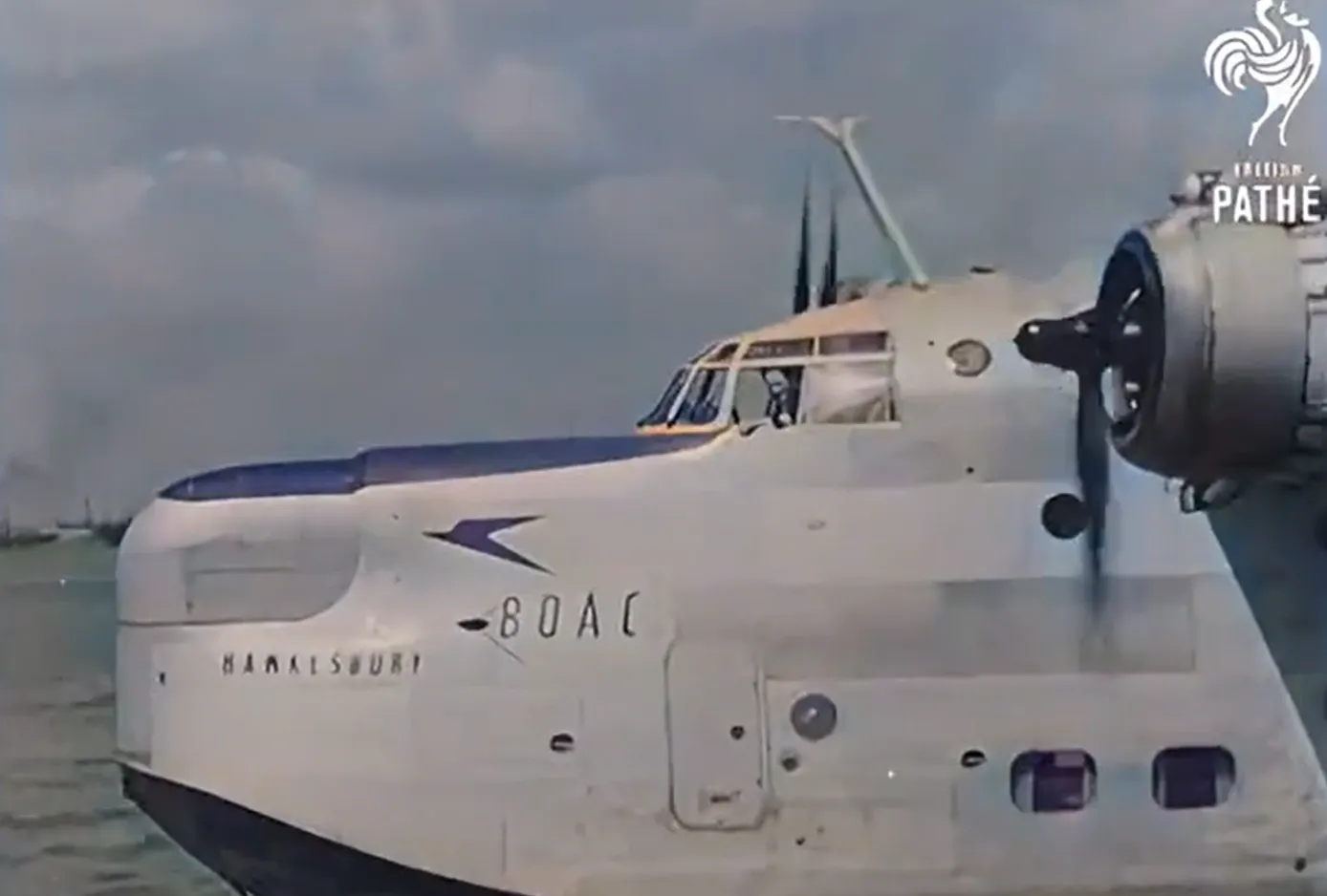 FABULOUS COLOUR VIDEO OF A BOAC FLYING BOAT